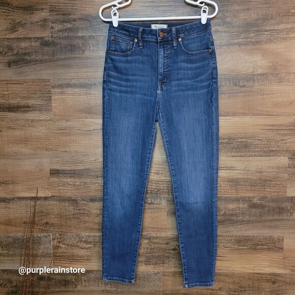 Madewell Jeans Size 28 Curvy Hi Rise Skinny Sussex Wash MB354 Tummy Control - Picture 1 of 12